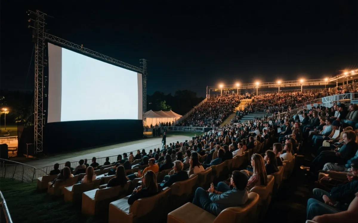 球迷区观赛屏幕与侧翼舒适区的人群层次